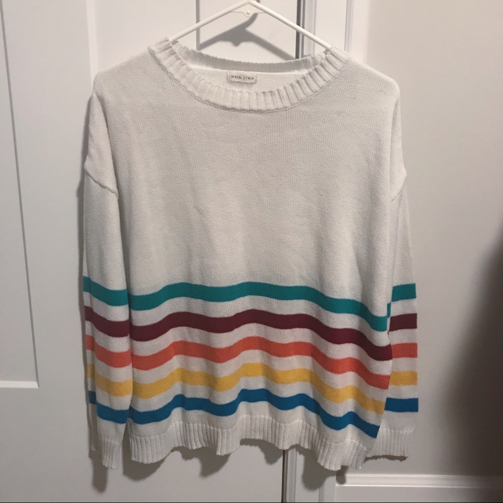 Main Strip Rainbow Stripe Sweater